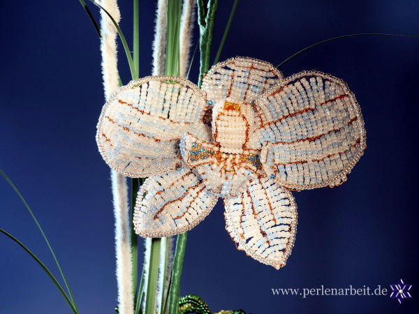 Perlenarbeit Orchidee aus Perlen (Perlenblume)